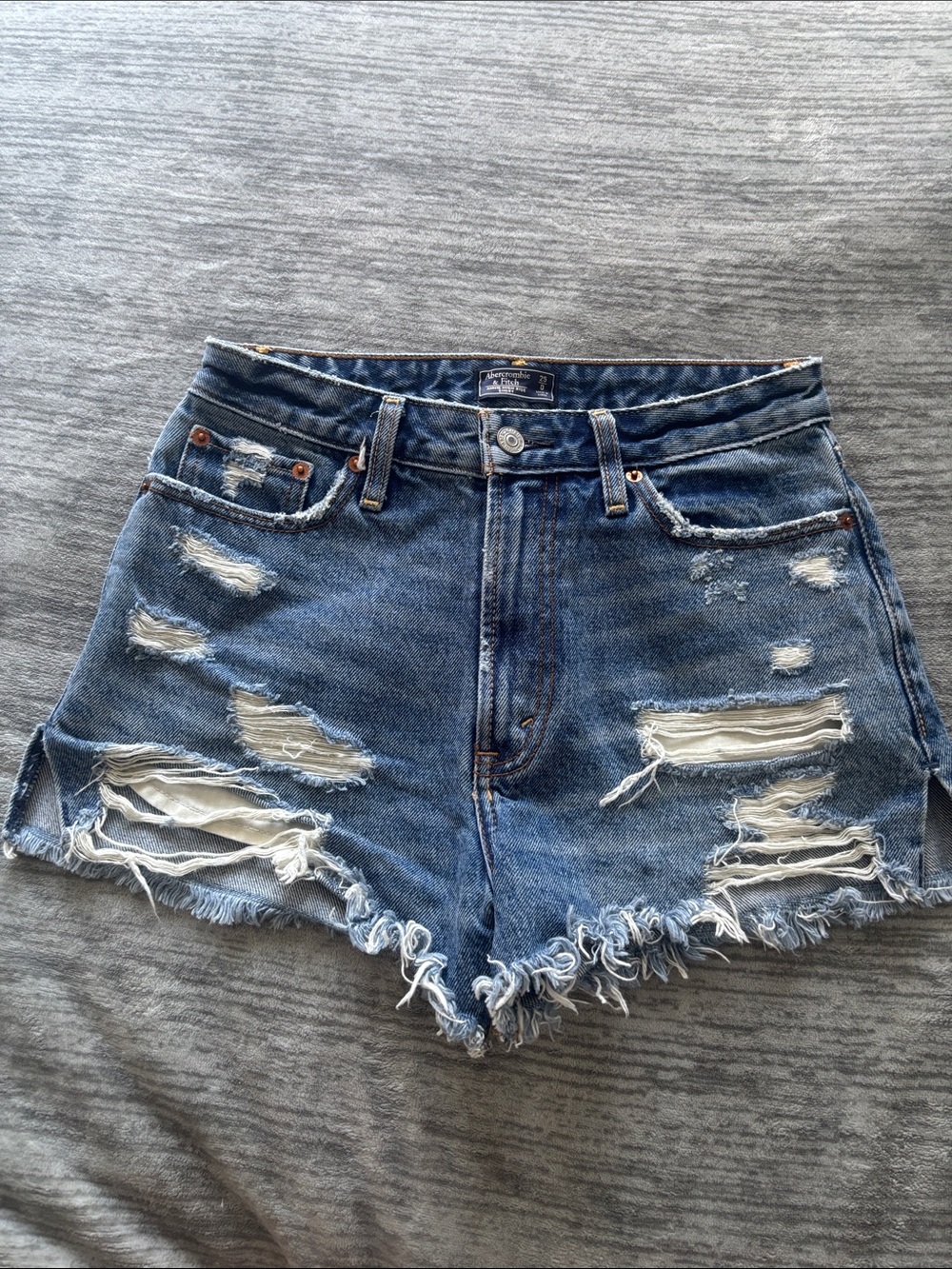 Abercrombie & Fitch Ripped Denim Jean Shorts